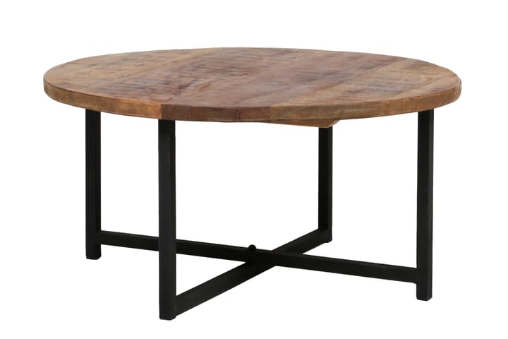 Sohvapöytä Amalfi Pyöreä 80 cm Akaasia - Ruskea/Musta - Huonekalut - Pöydät & ruokailuryhmät - Sohvapöytä
