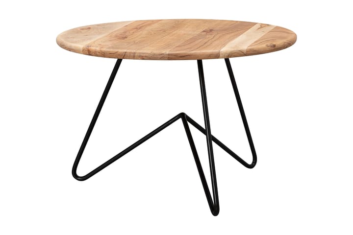 Sohvapöytä Ariba 60 cm Pyöreä - Akaasia/Musta - Huonekalut - Pöydät & ruokailuryhmät - Sohvapöytä
