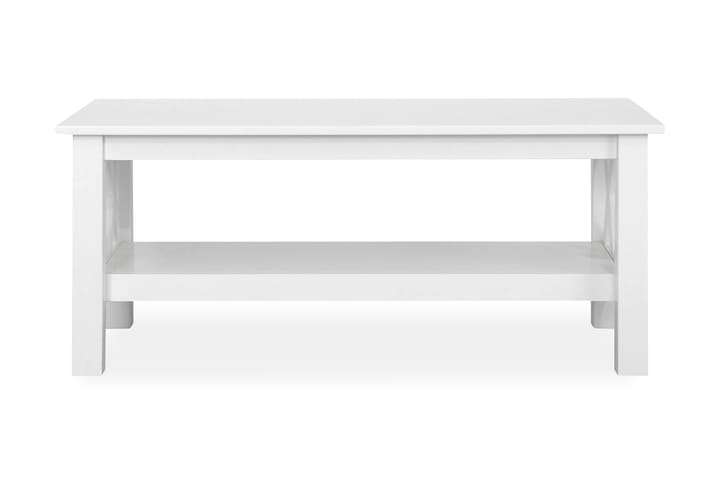 Sohvapöytä Aveza 120 cm Säilytyksellä Hylly - Valkoinen - Huonekalut - Pöydät & ruokailuryhmät - Sohvapöytä