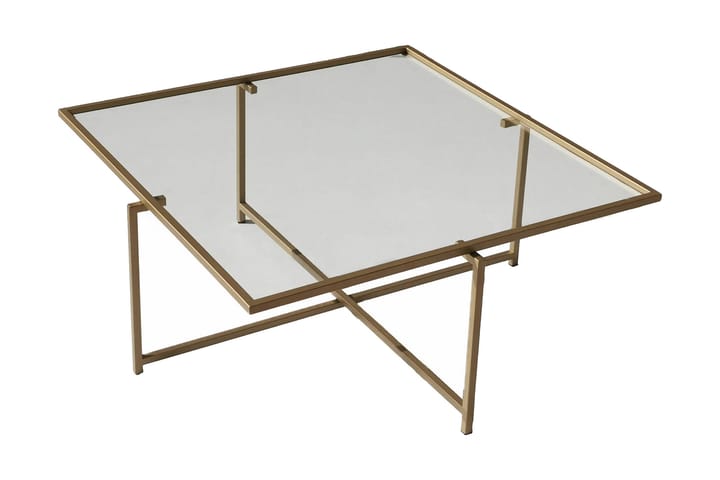 Sohvapöytä Bahata 85x35x85 cm - Kulta - Huonekalut - Pöydät & ruokailuryhmät - Apupöytä & sivupöytä - Tarjotinpöytä & pikkupöytä