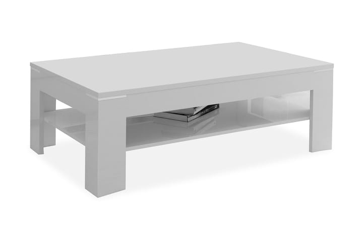 Sohvapöytä Belaugh 120 cm Säilytyksellä Hylly - Valkoinen - Huonekalut - Pöytä & ruokailuryhmä - Sohvapöytä