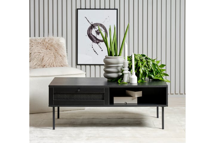 Sohvapöytä Benzem 60x110 cm - Musta - Huonekalut - Pöytä & ruokailuryhmä - Sohvapöytä