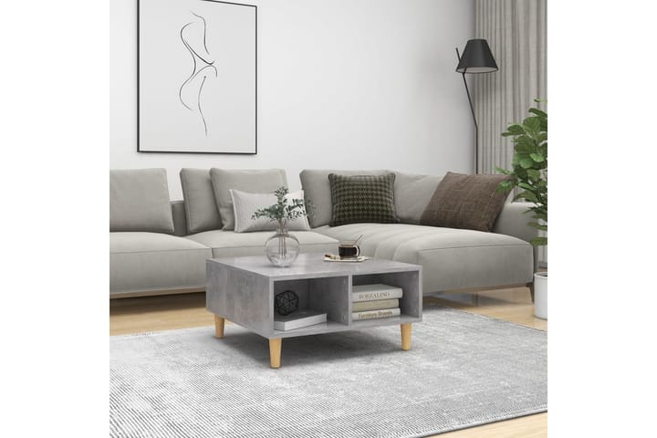 Sohvapöytä betoninharmaa 60x60x30 cm lastulevy - Harmaa - Huonekalut - Pöydät & ruokailuryhmät - Sohvapöytä