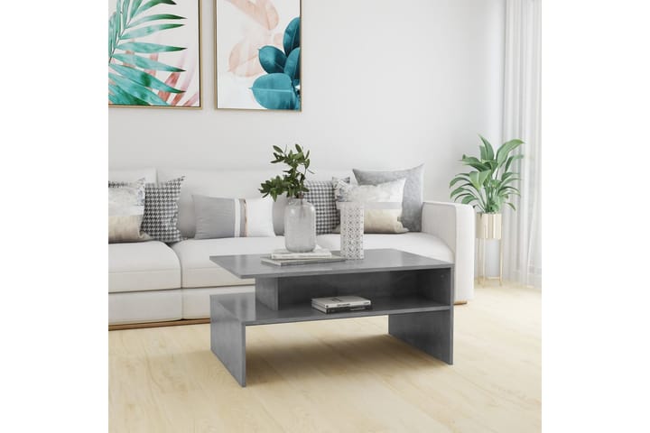 Sohvapöytä betoninharmaa 90x60x42,5 cm lastulevy - Huonekalut - Pöytä & ruokailuryhmä - Sohvapöytä