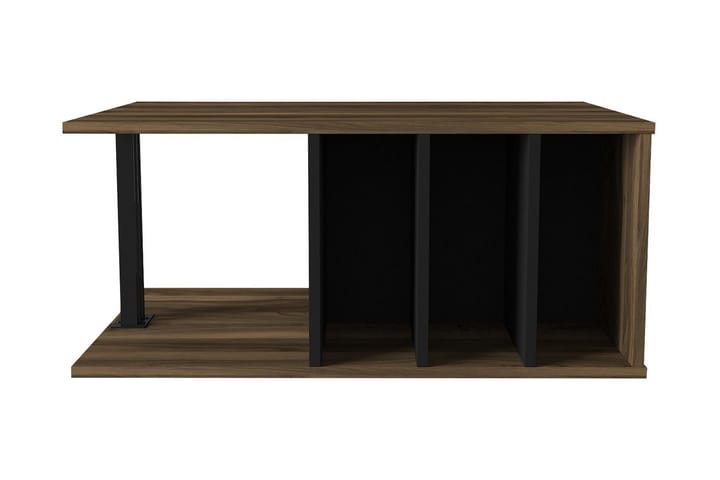 Sohvapöytä Bondsjö 90 cm Säilytyksellä Hyllyt - Ruskea/Musta - Huonekalut - Pöytä & ruokailuryhmä - Apupöytä & sivupöytä - Tarjotinpöytä & pikkupöytä