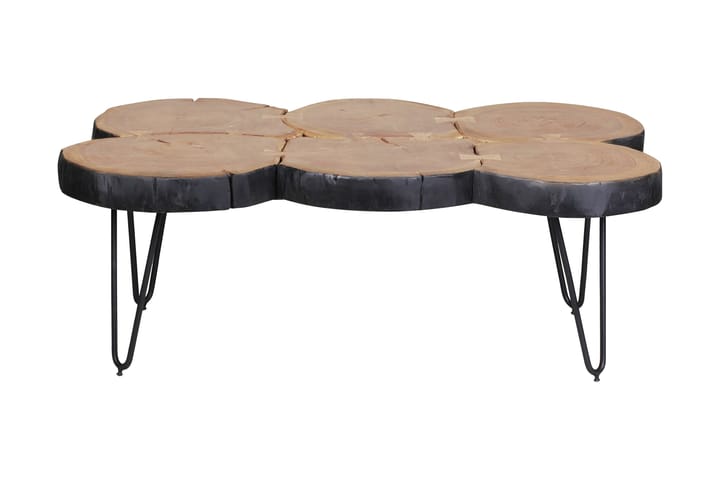 Sohvapöytä Charford 115 cm - Akaasia/Musta - Huonekalut - Pöytä & ruokailuryhmä - Sohvapöytä
