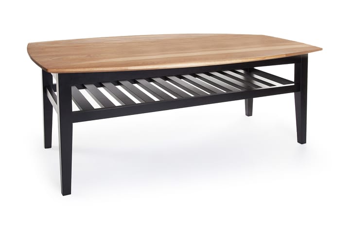 Sohvapöytä Chicago 130 cm Säilytyksellä Hylly Tammi/Musta - Tammi/Musta - Huonekalut - Pöytä & ruokailuryhmä - Sohvapöytä