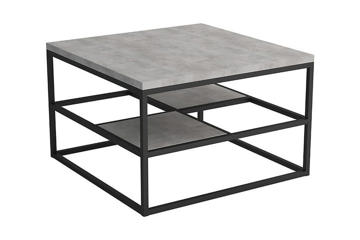 Sohvapöytä Cleeve 70 cm Säilytyksellä Hylly - Harmaa/Musta - Huonekalut - Pöytä & ruokailuryhmä - Sohvapöytä