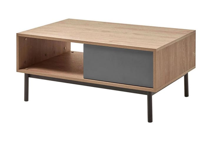 Sohvapöytä Dively 104 cm Säilytyksellä Hylly+Laatikko - Luonnonväri/Harmaa - Huonekalut - Pöytä & ruokailuryhmä - Sohvapöytä