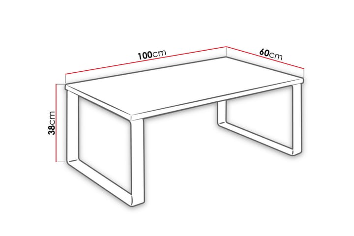 Sohvapöytä Drayton 100 cm Marmorikuvio - Valkoinen/Musta - Huonekalut - Pöydät & ruokailuryhmät - Sohvapöytä