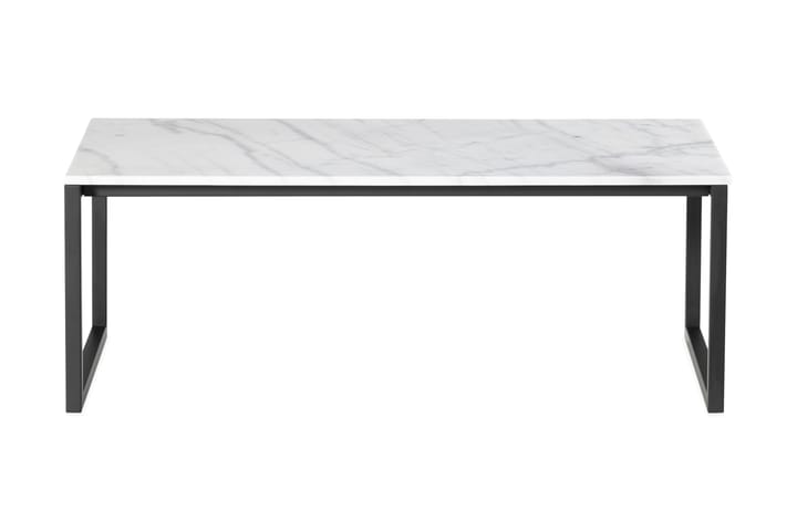 Sohvapöytä Edmund 120 cm Marmori - Valkoinen/Musta - Huonekalut - Pöytä & ruokailuryhmä - Ruokapöydät & keittiön pöydät