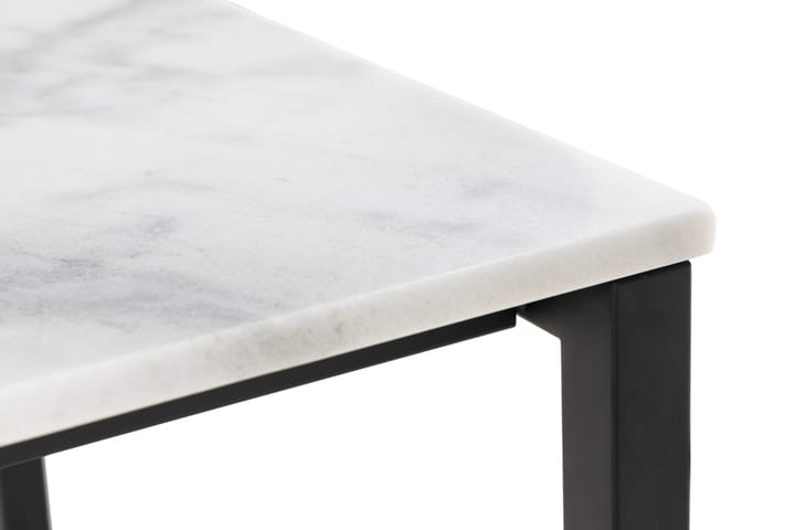 Sohvapöytä Edmund 120 cm Marmori - Valkoinen/Musta - Huonekalut - Pöytä & ruokailuryhmä - Sohvapöytä