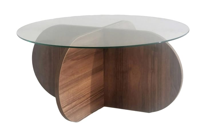 Sohvapöytä Gattall 75x35x75 cm Pyöreä - Ruskea - Huonekalut - Pöytä & ruokailuryhmä - Sohvapöytä