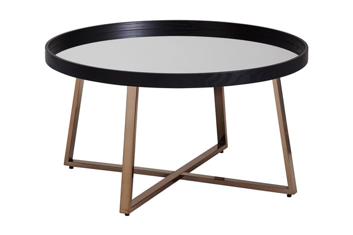 Sohvapöytä Gavaldon 78 cm Pyöreä - Lasi/Musta - Huonekalut - Pöytä & ruokailuryhmä - Sohvapöytä