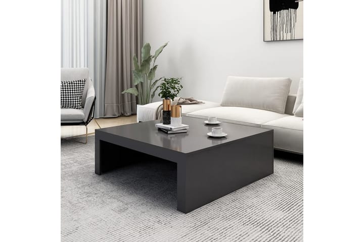 Sohvapöytä harmaa 100x100x35 cm lastulevy - Huonekalut - Pöytä & ruokailuryhmä - Sohvapöytä
