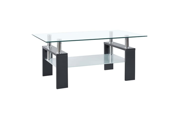 Sohvapöytä harmaa ja läpinäkyvä 95x55x40 cm karkaistu lasi - Huonekalut - Pöytä & ruokailuryhmä - Sohvapöytä