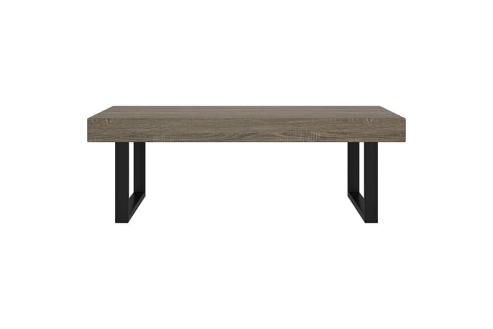 Sohvapöytä harmaa ja musta 120x60x40 cm MDF ja rauta - Harmaa - Huonekalut - Pöytä & ruokailuryhmä - Sohvapöytä