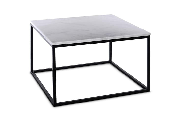 Sohvapöytä Harrow 75 cm Marmori - Valkoinen/Musta - Huonekalut - Pöydät & ruokailuryhmät - Sohvapöytä