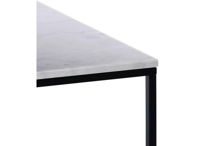 Sohvapöytä Harrow 75 cm Marmori - Valkoinen/Musta - Huonekalut - Pöytä & ruokailuryhmä - Sohvapöytä