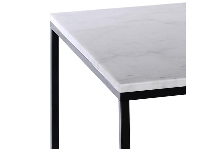 Sohvapöytä Harrow 75 cm Marmori - Valkoinen/Musta - Huonekalut - Pöytä & ruokailuryhmä - Sohvapöytä