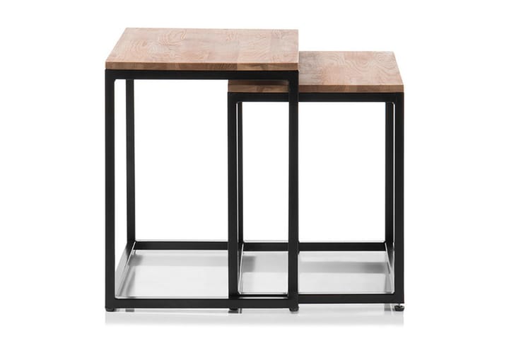 Sohvapöytä Hiraoka 50 cm - Tammi / Musta - Huonekalut - Pöytä & ruokailuryhmä - Sohvapöytä