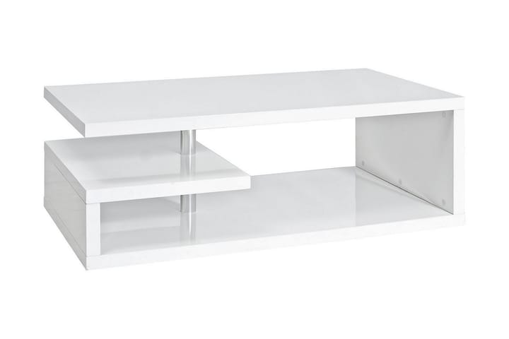 Sohvapöytä Hulburd 100 cm - Valkoinen/Hopea - Huonekalut - Pöydät & ruokailuryhmät - Sohvapöytä