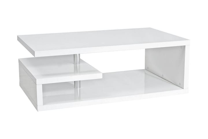 Sohvapöytä Hulburd 120 cm - Valkoinen/Hopea - Huonekalut - Pöydät & ruokailuryhmät - Sohvapöytä