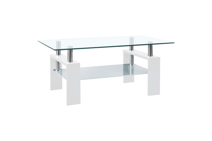 Sohvapöytä ja läpinäkyvä 95x55x40 cm karkaistu lasi - Huonekalut - Pöydät & ruokailuryhmät - Sohvapöytä