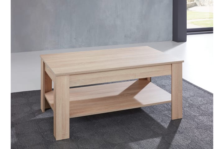 Sohvapöytä Jalili 110 cm Säilytyksellä Hylly - Tammenväri/Ruskea - Huonekalut - Pöytä & ruokailuryhmä - Sohvapöytä