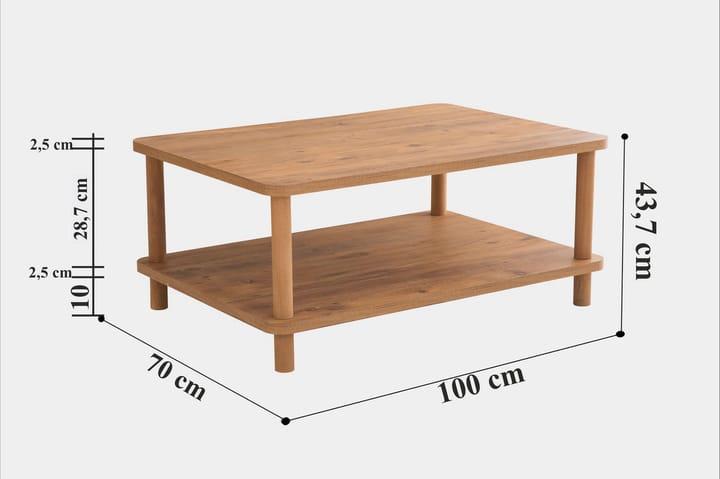 Sohvapöytä Jamal 100x43,7x100 cm - Vihreä - Huonekalut - Pöytä & ruokailuryhmä - Sohvapöytä