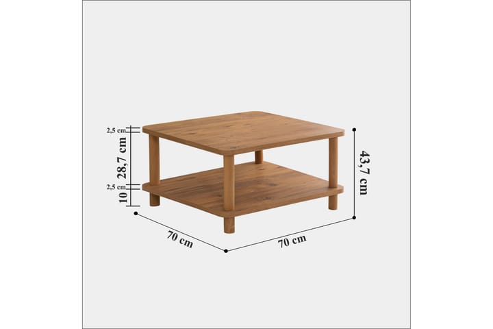 Sohvapöytä Jospeh 70x43,7x70 cm - Vihreä - Huonekalut - Pöytä & ruokailuryhmä - Sohvapöytä