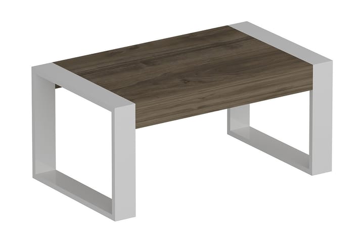 Sohvapöytä Kahleya 90 cm - Pähkinänruskea/Valkoinen - Huonekalut - Pöydät & ruokailuryhmät - Sohvapöytä