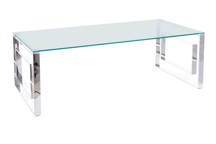 Sohvapöytä Karedu 120 cm - Transparent Lasi/Hopea - Huonekalut - Pöytä & ruokailuryhmä - Sohvapöytä