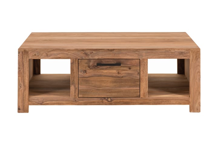 Sohvapöytä Kidwelly 118 cm Säilytyksellä Laatikko+Hyllyt - Puu/Luonnonväri - Huonekalut - Pöydät & ruokailuryhmät - Sohvapöytä