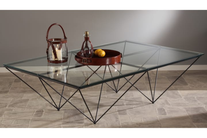 Sohvapöytä Kingston 140 cm Musta/Lasi - AG Home & Light - Huonekalut - Pöytä & ruokailuryhmä - Sohvapöytä