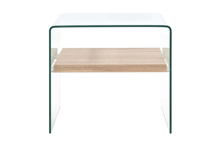 Sohvapöytä kirkas 50x50x45 cm karkaistu lasi - Läpinäkyvä - Huonekalut - Pöytä & ruokailuryhmä - Sohvapöytä