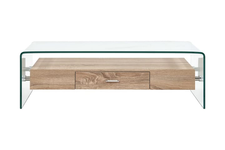Sohvapöytä kirkas 98x45x31 cm karkaistu lasi - Läpinäkyvä - Huonekalut - Pöydät & ruokailuryhmät - Sohvapöytä