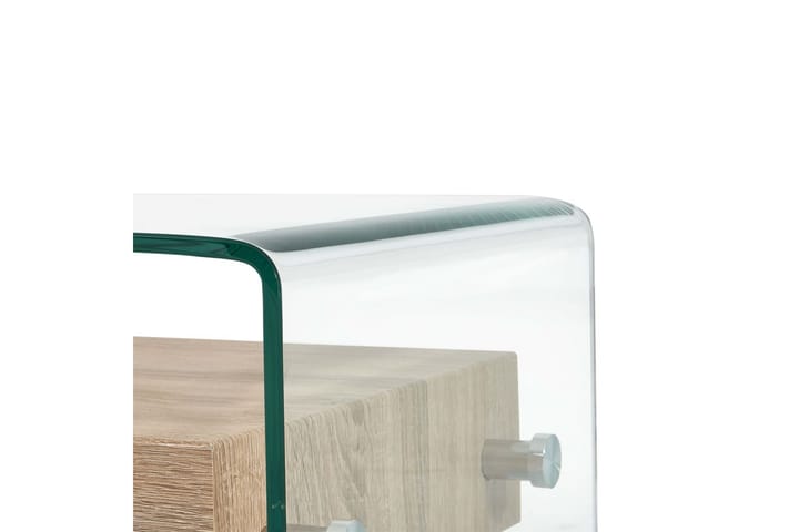 Sohvapöytä kirkas 98x45x31 cm karkaistu lasi - Läpinäkyvä - Huonekalut - Pöytä & ruokailuryhmä - Sohvapöytä