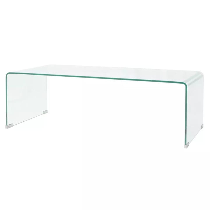 Sohvapöytä Kirkas karkaistu lasi 100x48x33 cm - Läpinäkyvä - Huonekalut - Pöytä & ruokailuryhmä - Sohvapöytä