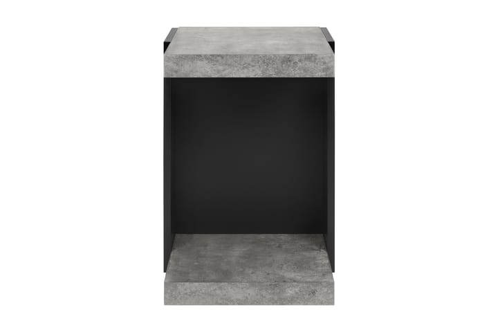 Sohvapöytä Klaus 45 cm Säilytyksellä Hylly - Musta/Betoninharmaa - Huonekalut - Pöytä & ruokailuryhmä - Tarjoiluvaunu - Tarjoiluvaunut