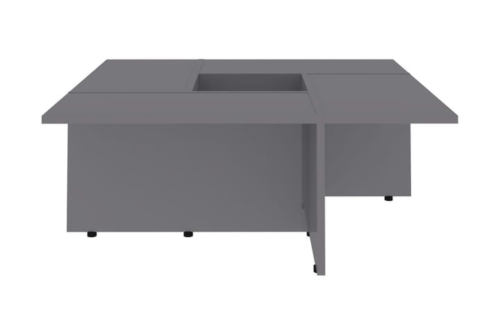 Sohvapöytä korkeakiilto harmaa 79,5x79,5x30 cm lastulevy - Huonekalut - Pöytä & ruokailuryhmä - Sohvapöytä