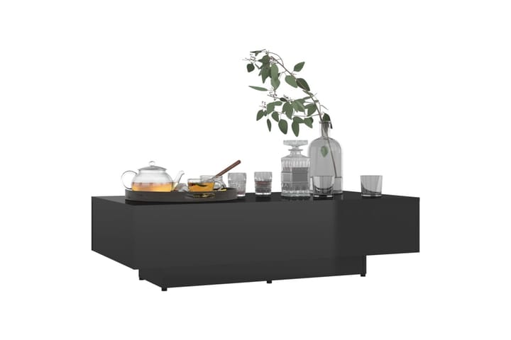 Sohvapöytä korkeakiilto musta 115x60x31 cm lastulevy - Huonekalut - Pöytä & ruokailuryhmä - Sohvapöytä