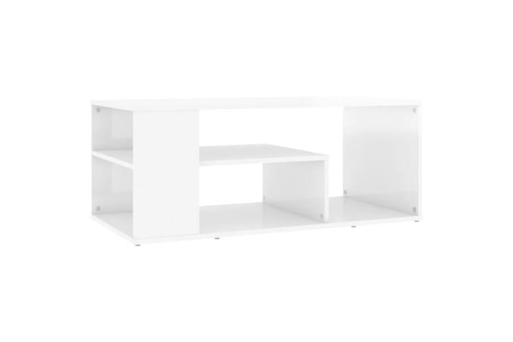 Sohvapöytä korkeakiilto valkoinen 100x50x40 cm lastulevy - Huonekalut - Pöydät & ruokailuryhmät - Sohvapöytä