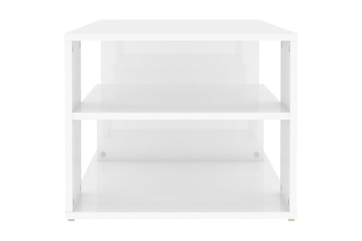 Sohvapöytä korkeakiilto valkoinen 100x50x40 cm lastulevy - Huonekalut - Pöydät & ruokailuryhmät - Sohvapöytä