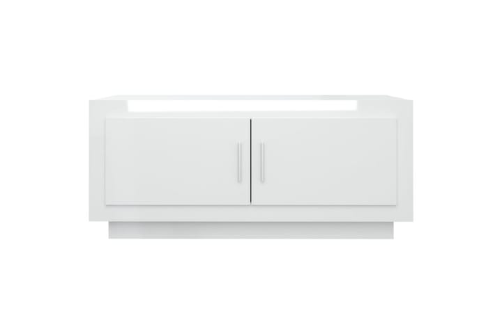 Sohvapöytä korkeakiilto valkoinen 102x50x45 cm tekninen puu - Valkoinen - Huonekalut - Pöytä & ruokailuryhmä - Sohvapöytä