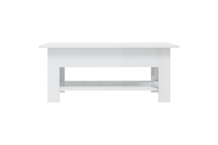 Sohvapöytä korkeakiilto valkoinen 102x55x42 cm lastulevy - Valkoinen - Huonekalut - Pöytä & ruokailuryhmä - Sohvapöytä