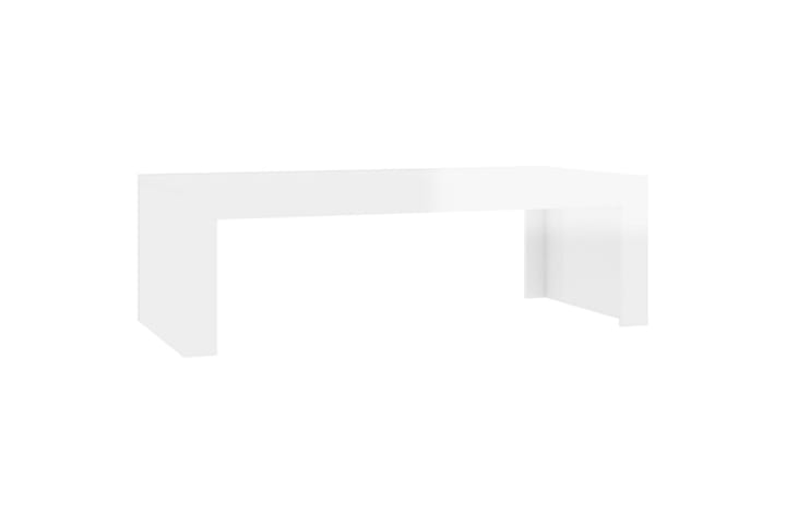 Sohvapöytä korkeakiilto valkoinen 110x50x35 cm lastulevy - Huonekalut - Pöytä & ruokailuryhmä - Sohvapöytä