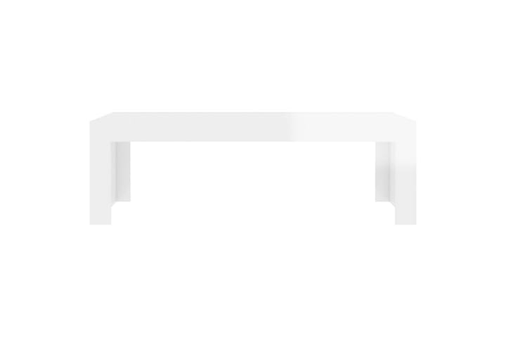 Sohvapöytä korkeakiilto valkoinen 110x50x35 cm lastulevy - Huonekalut - Pöytä & ruokailuryhmä - Sohvapöytä