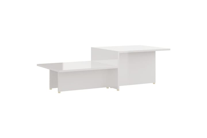 Sohvapöytä korkeakiilto valkoinen 111,5x50x33 cm lastulevy - Huonekalut - Pöytä & ruokailuryhmä - Sohvapöytä