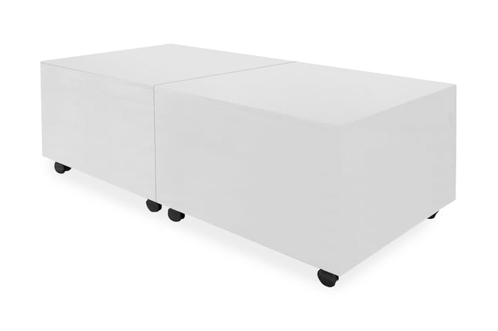 Sohvapöytä korkeakiilto valkoinen 120x60x35 cm - Valkoinen - Huonekalut - Pöytä & ruokailuryhmä - Sohvapöytä